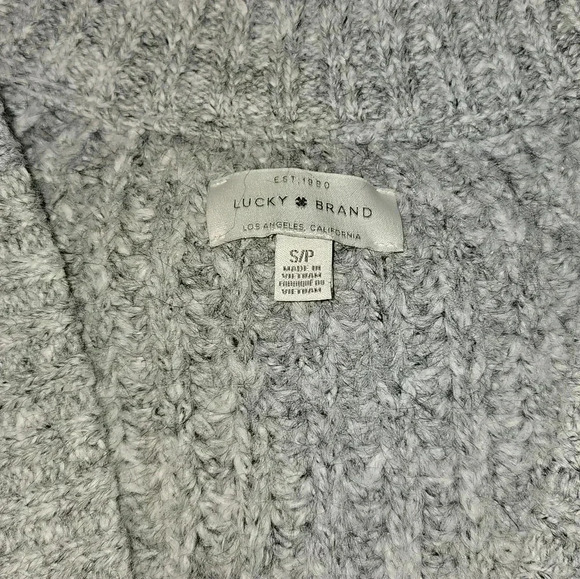 Lucky Brand Women's Cardigan Gray Size S/P Wool Blend - Picture 7 of 11